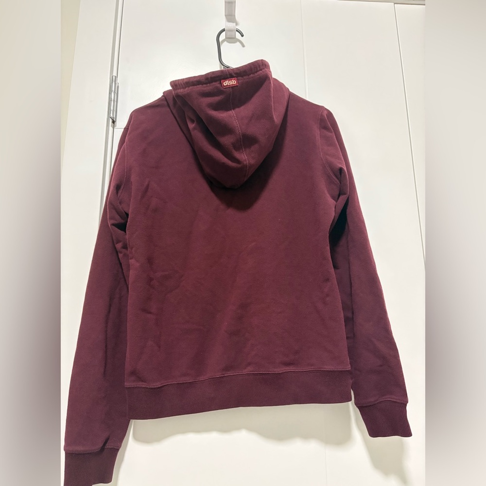 Y2K Dish Clothing Burgundy Hoodie Sweater for Women - Picture 4 of 4